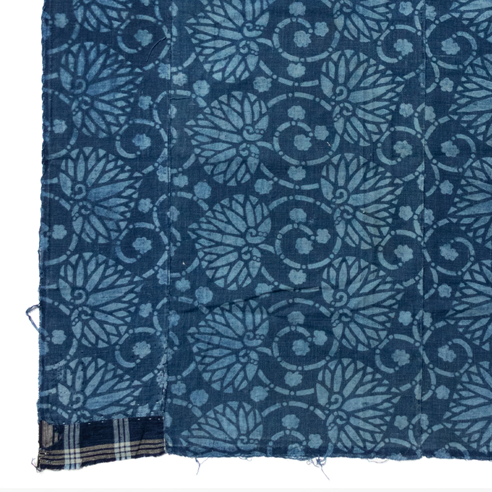 3 Panel Japanese Indigo Aoi Katazome Futonji Sheet - Image 2