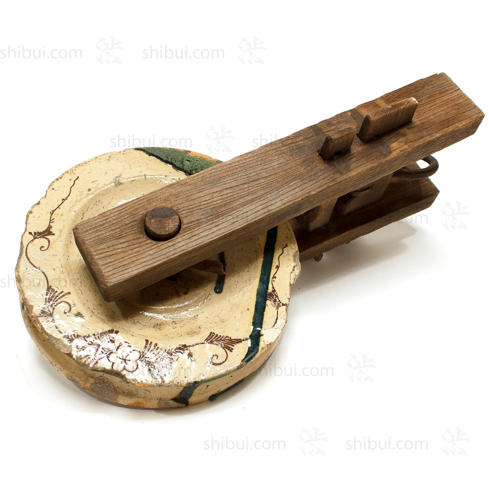 Antique Japanese Ceramic Well Pulley - Image 8