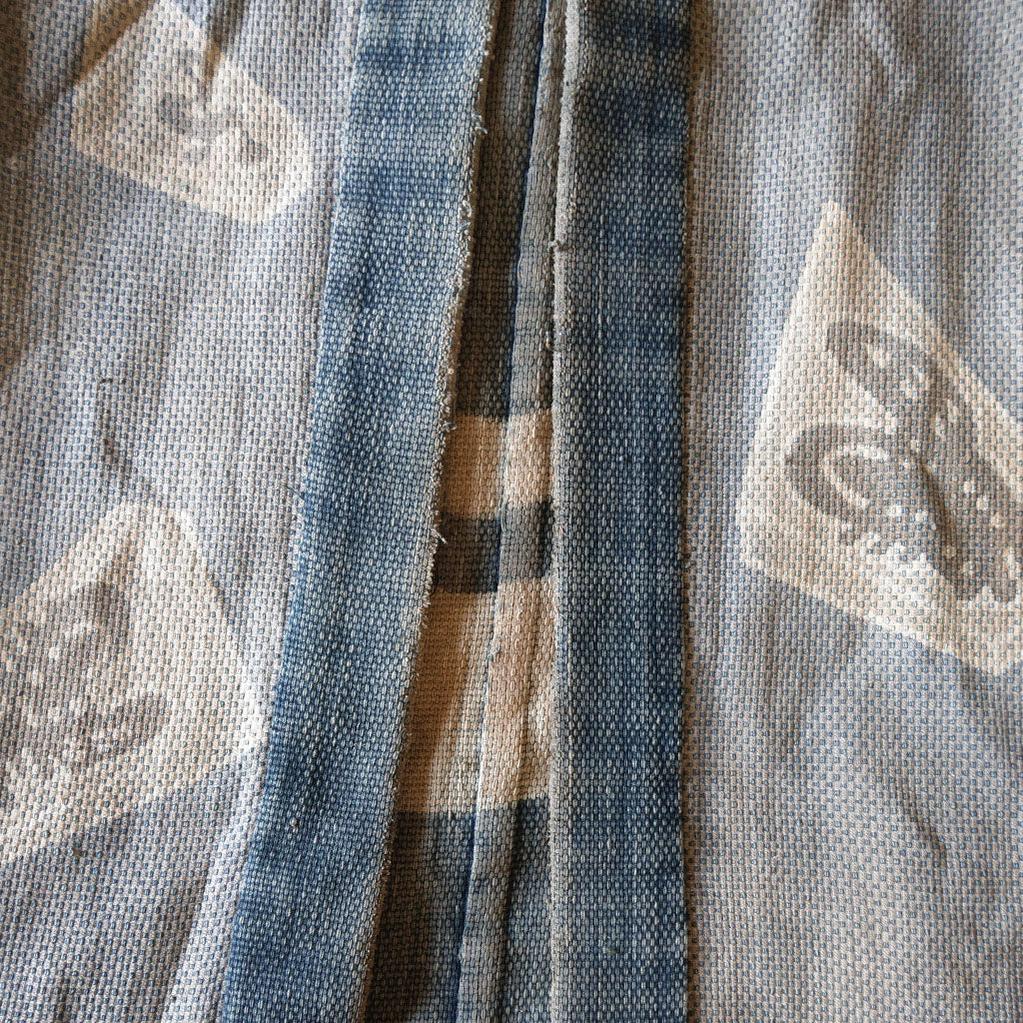 Antique Japanese Fireman's Coat with Tsutsugaki Shogi Motif - Image 8