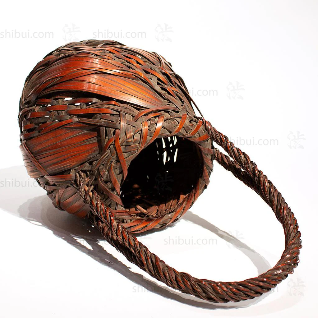 Bamboo Basket with Rope Style Handle - Image 4