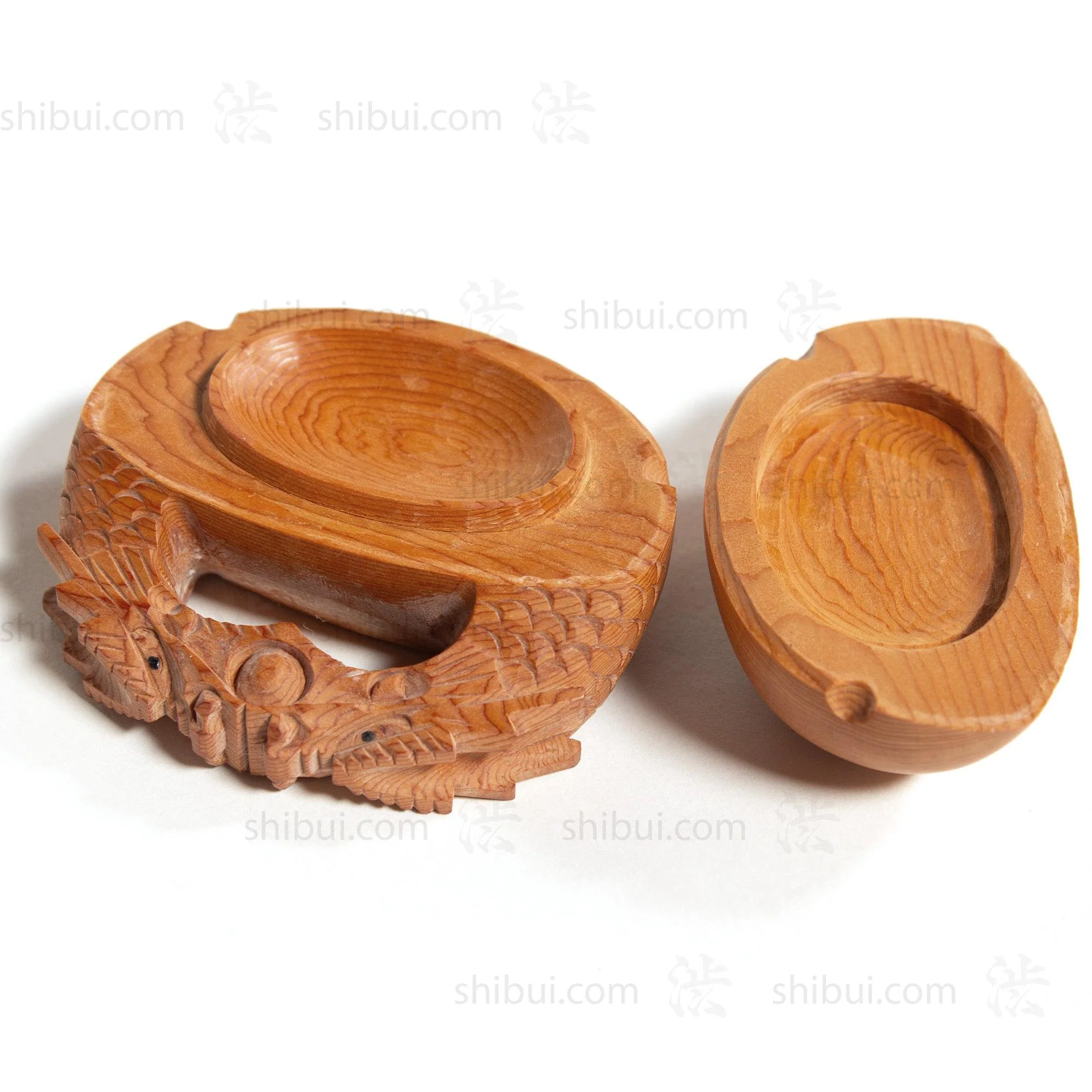 Carved Wood Buddhist Mokyugo Kogo | Japanese Incense Storage Container - Image 3