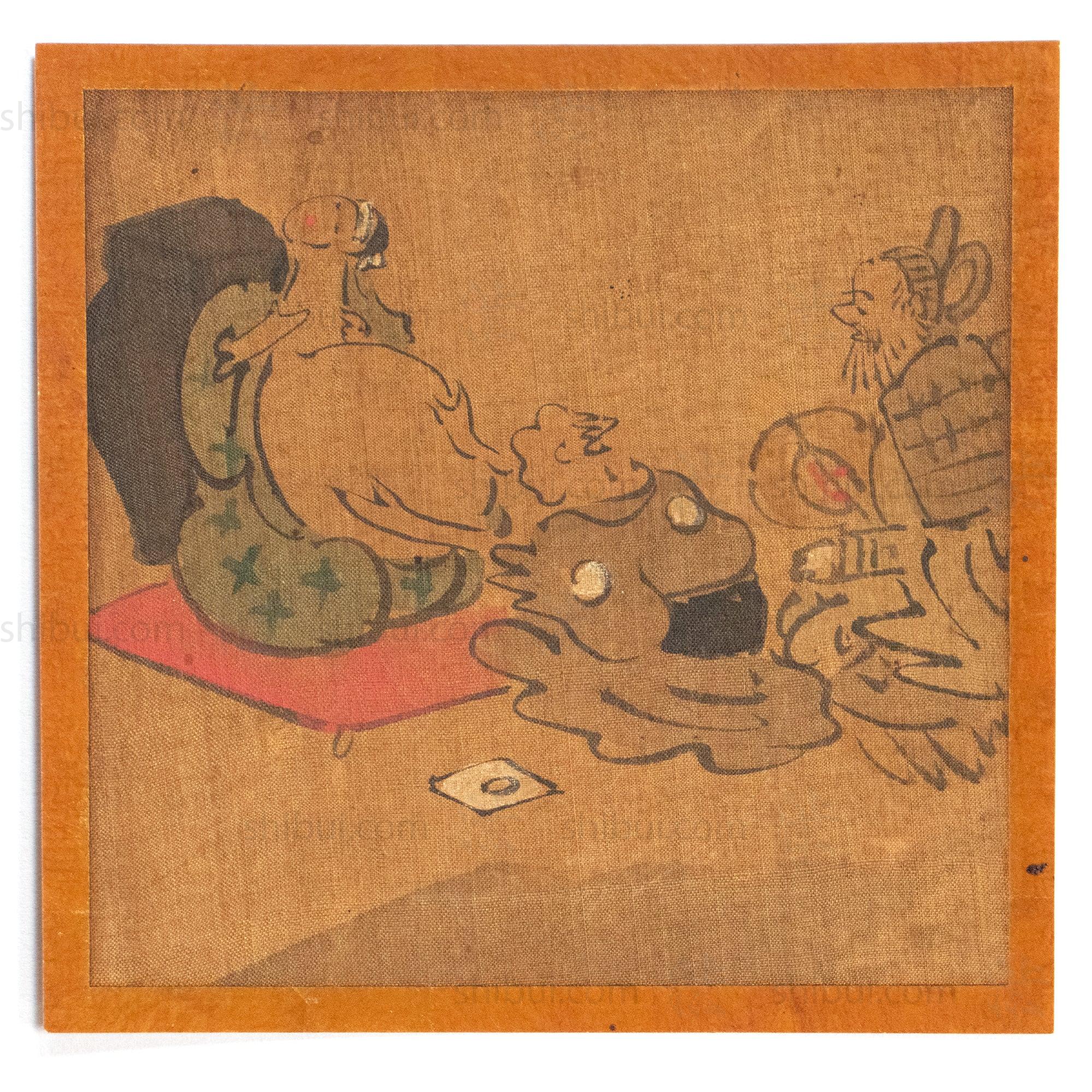 Eleven Giga Syle Paintings From a Folding Screen - Image 7