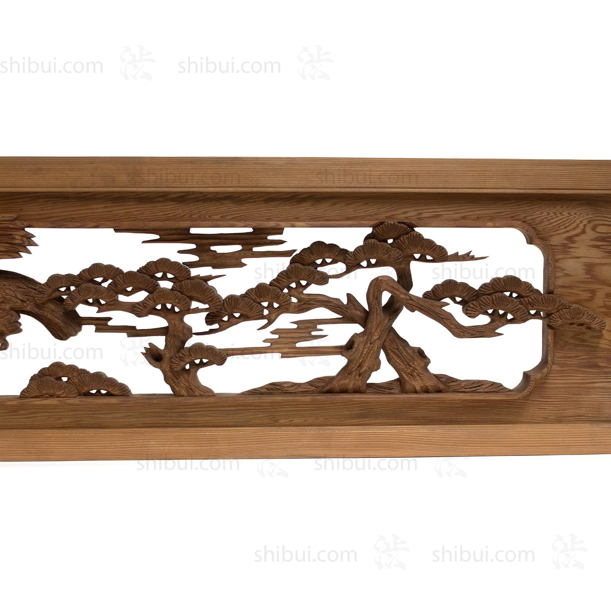 Deeply Caved Hawk Ranma | Transom Carving | Japanese Architectural Decor - Image 4
