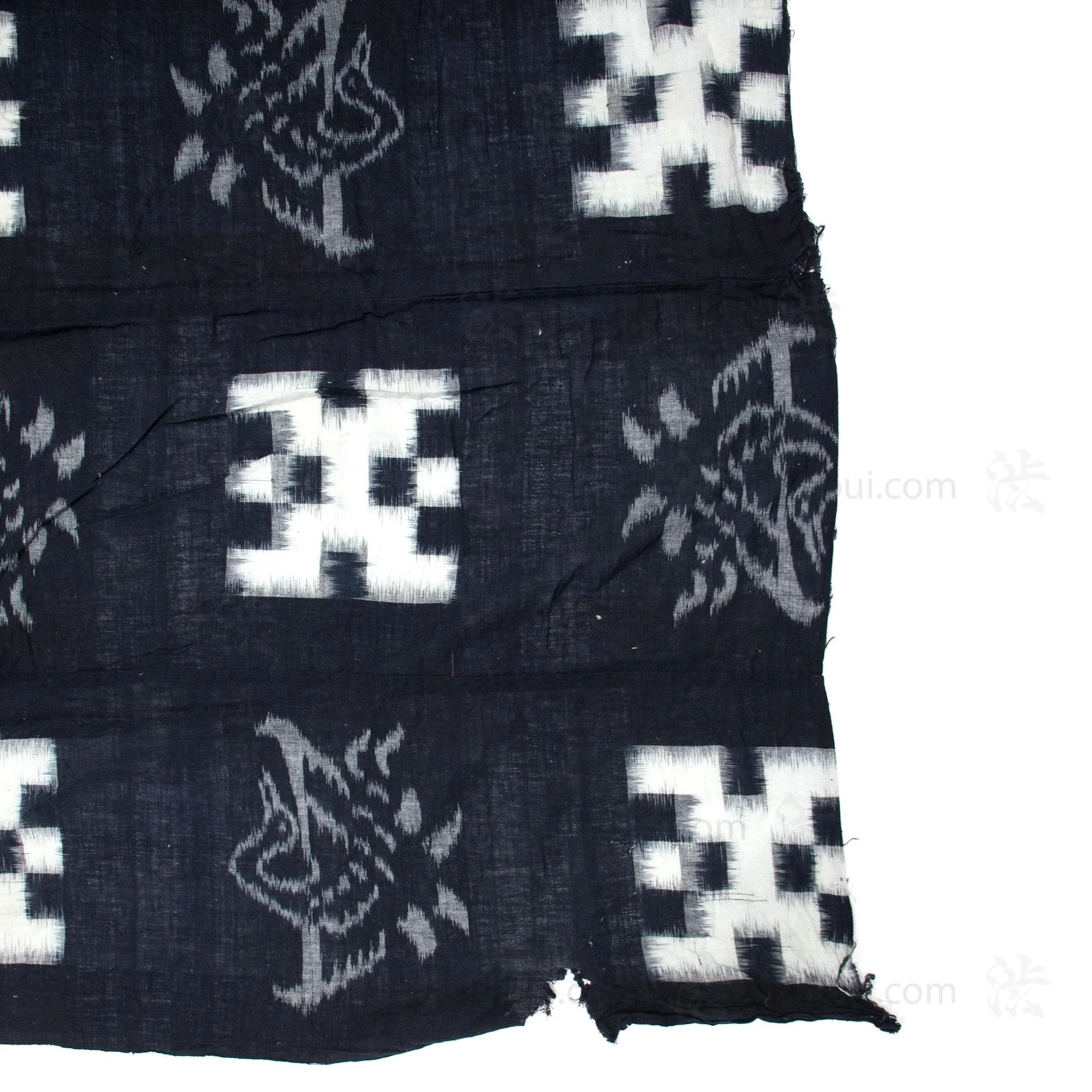 E-gasuri Crane Sheet | Antique Japanese Indigo - Image 4