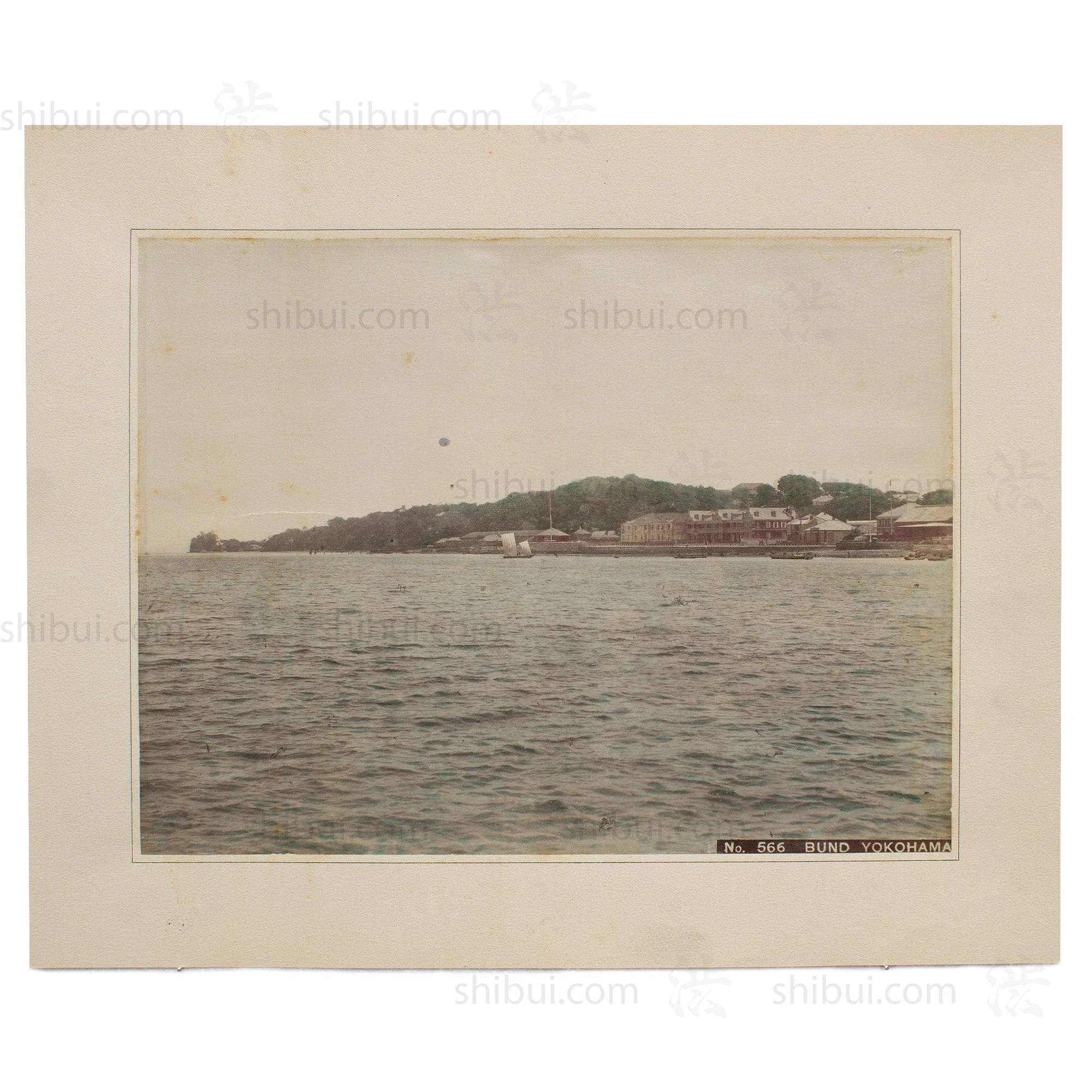 Hand Tinted Albumen of Bund Yokohama | Antique Japanese Photograph
