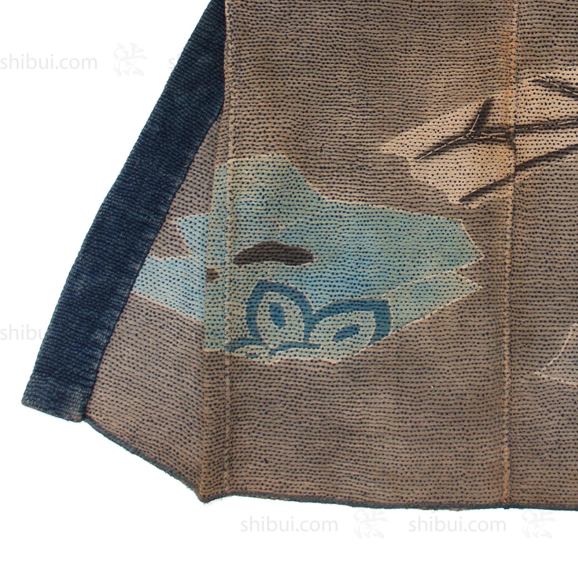 Hanten with Roof Tiles Japanese Antique Fireman's Coat - Image 10