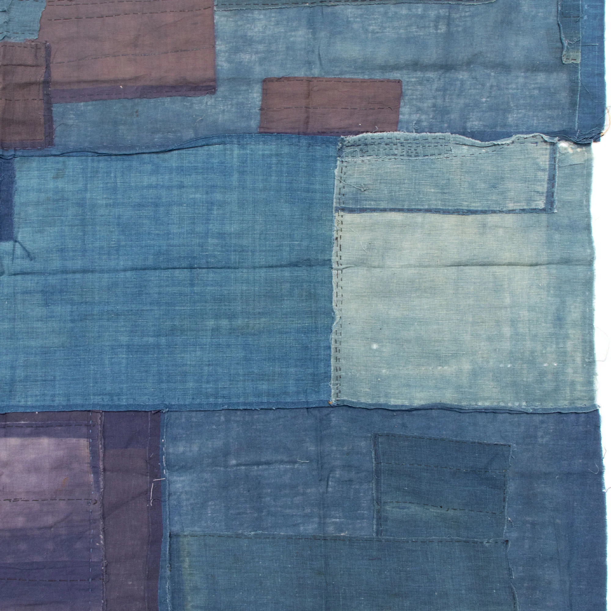 Indigo Boro Sheet | Japanese Patchwork Textile - Image 3