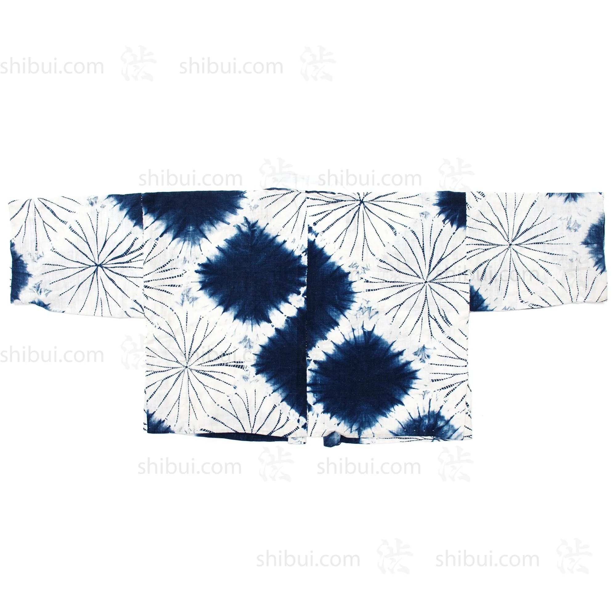 Indigo Dyed Shibori Han Juban | Jacket - Image 2