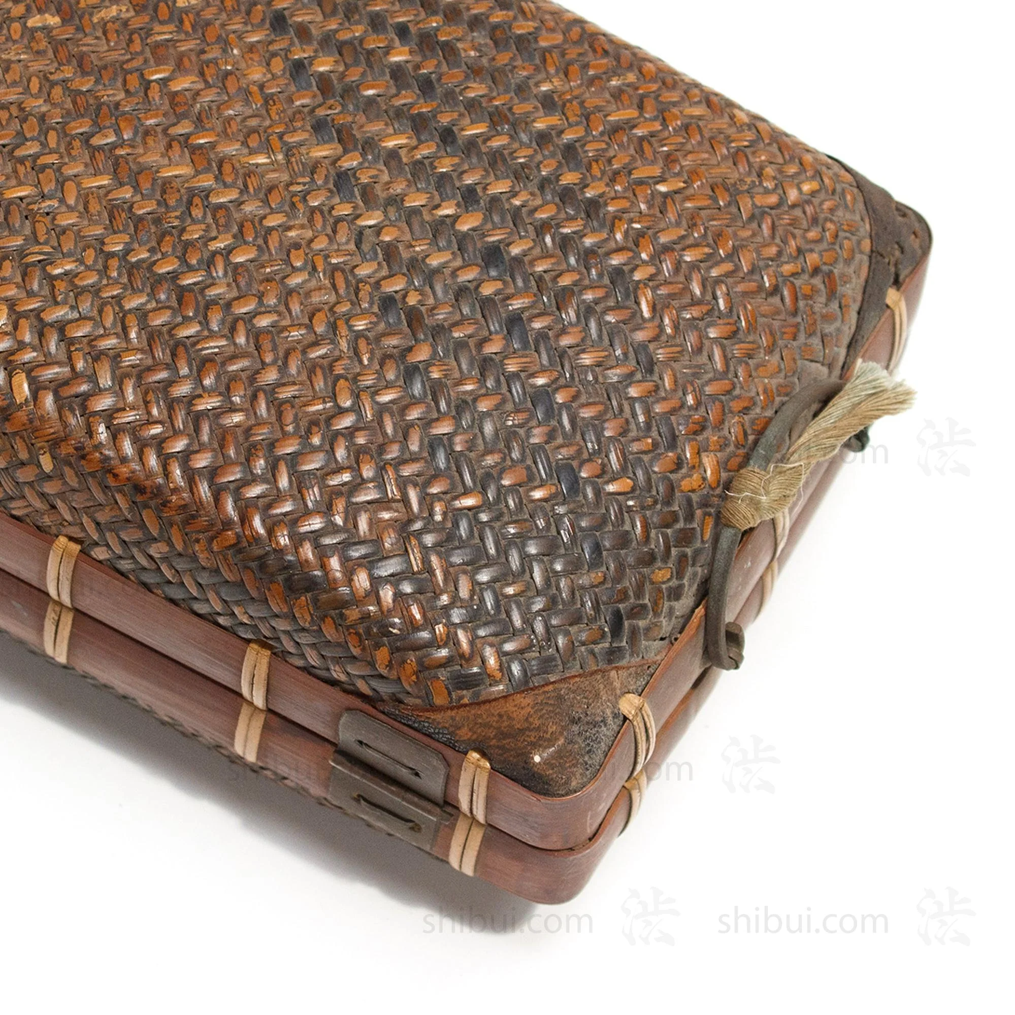 Japanese Antique Bamboo Woven Bento Basket - Image 11