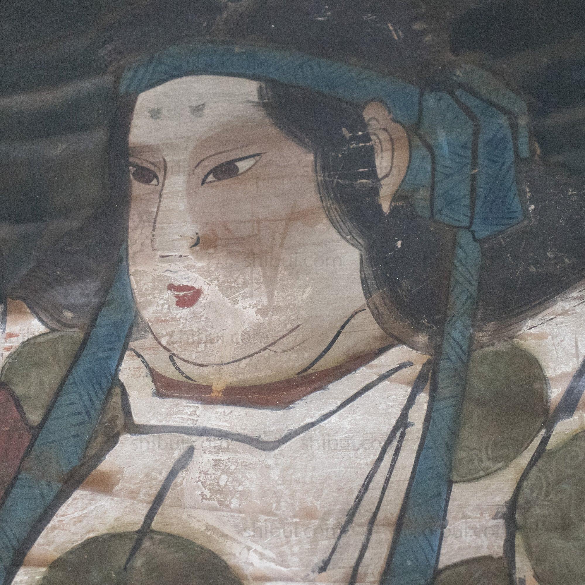 Japanese Antique Hand-painted Ema Votive Painting of Empress Jingu - Image 2