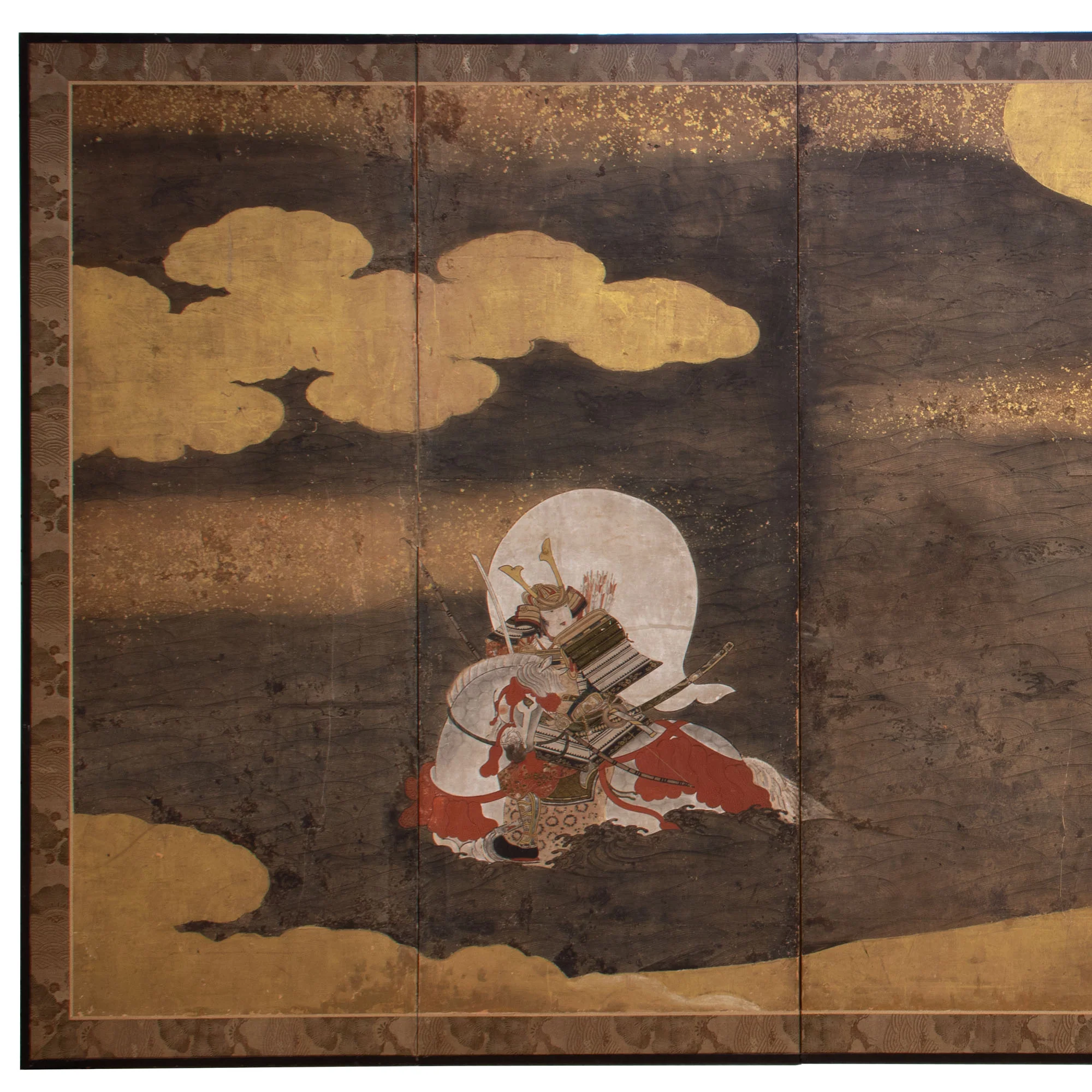 Genpei War Scene Antique Japanese Screen - Image 2
