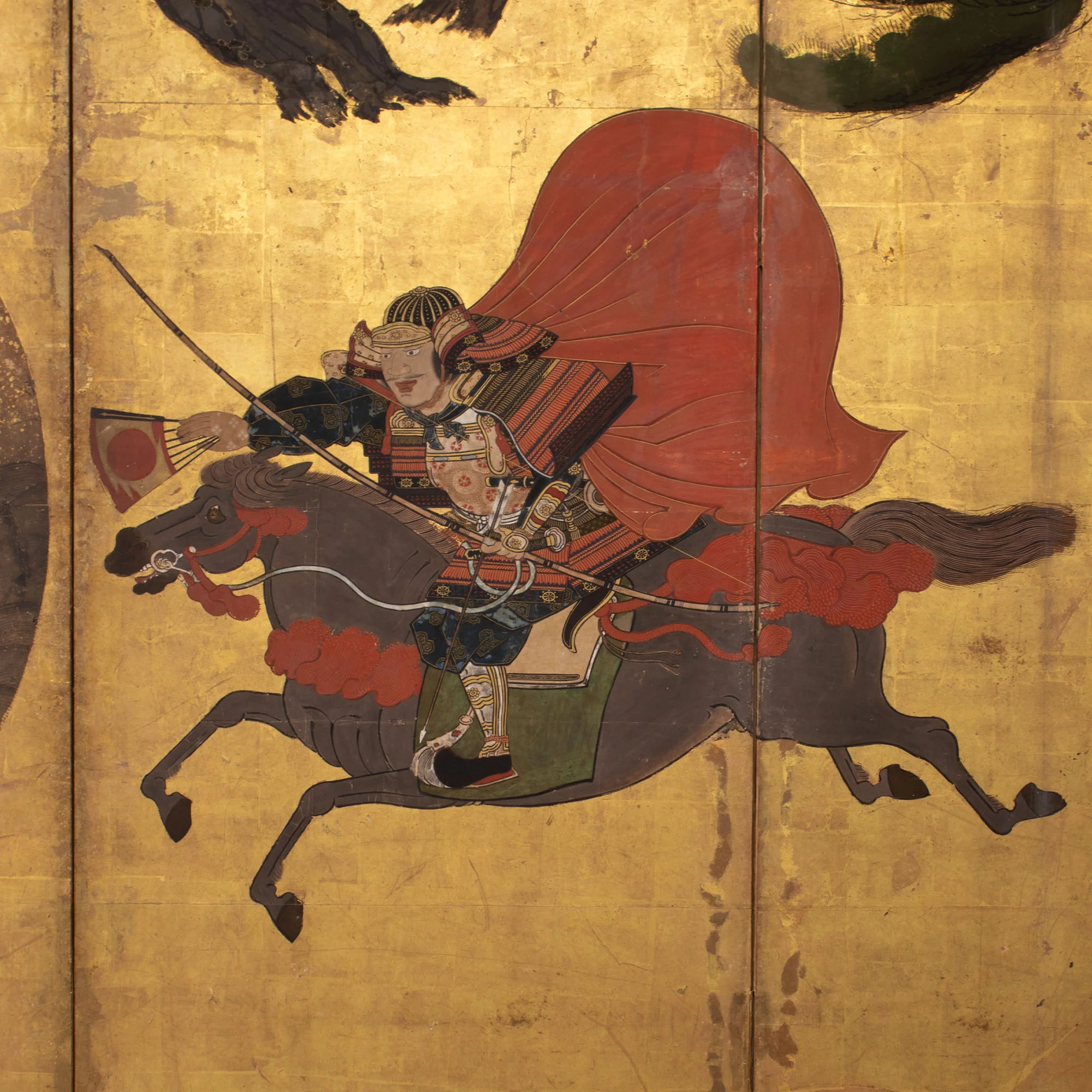 Genpei War Scene Antique Japanese Screen - Image 4