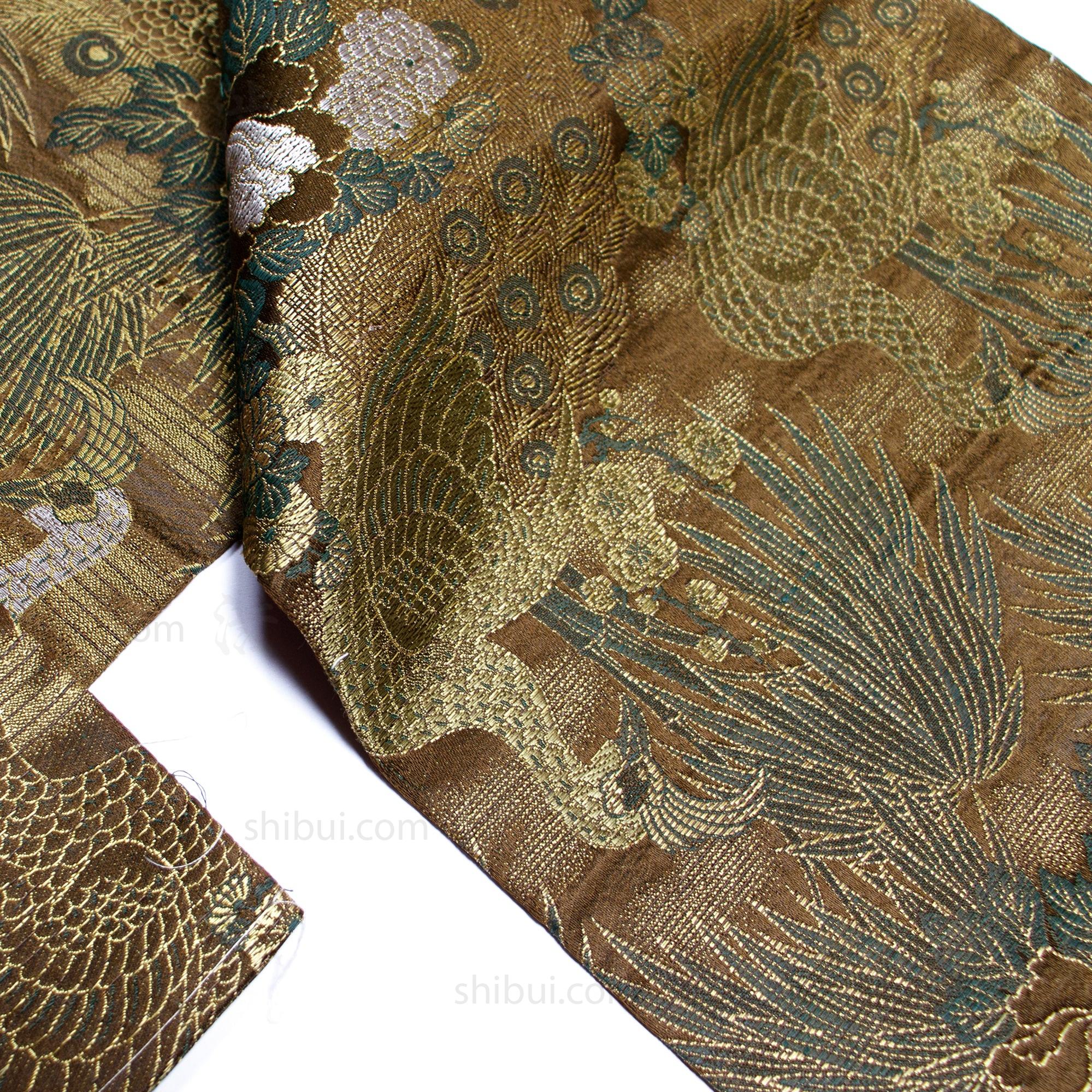 Japanese Silk Brocade Maru Obi - Image 2
