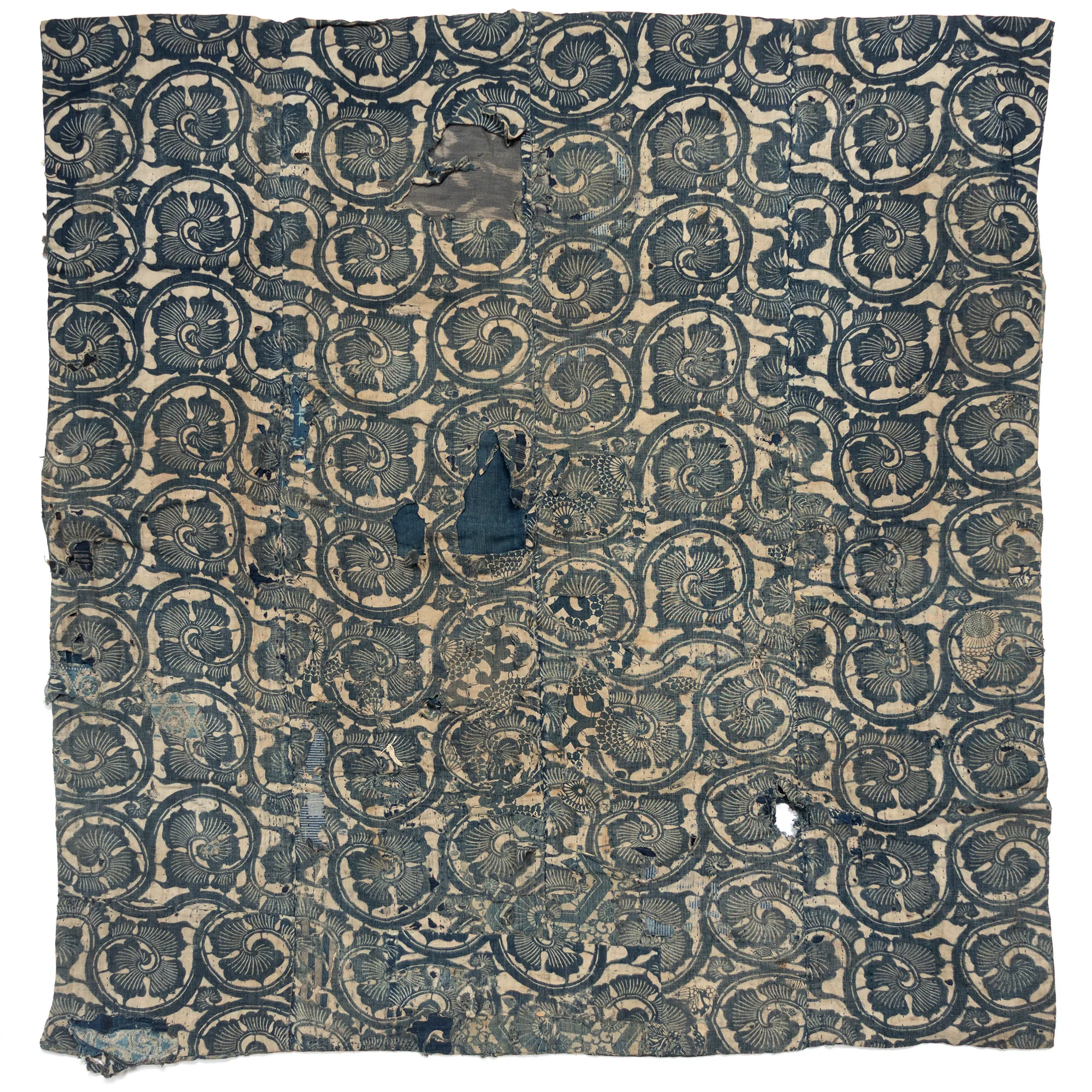 Katazome Boro Multilayer Blanket | Japanese Indigo - Image 2