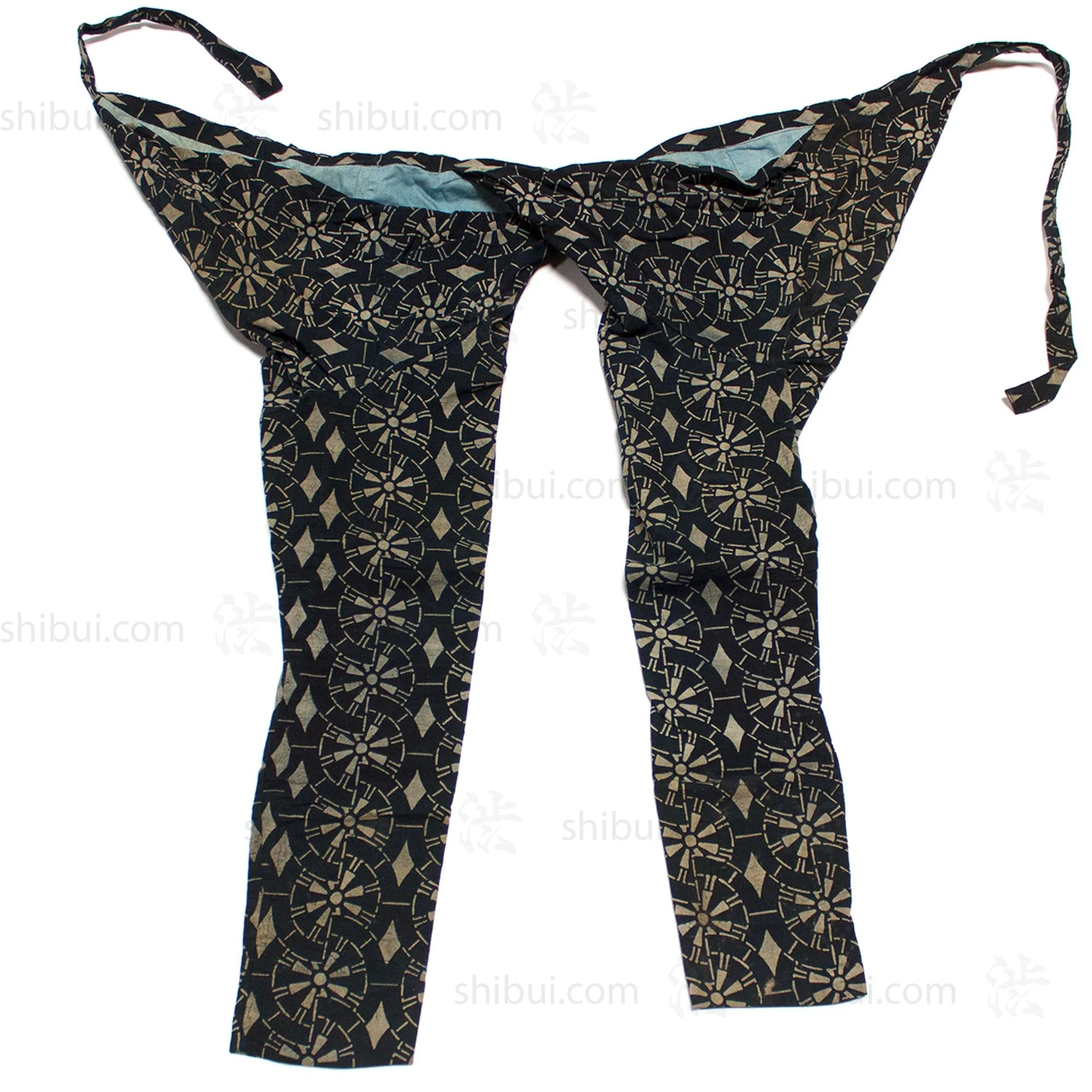 Katazome Fireman's Matahiki Pants Cotton Meiji era - Image 3