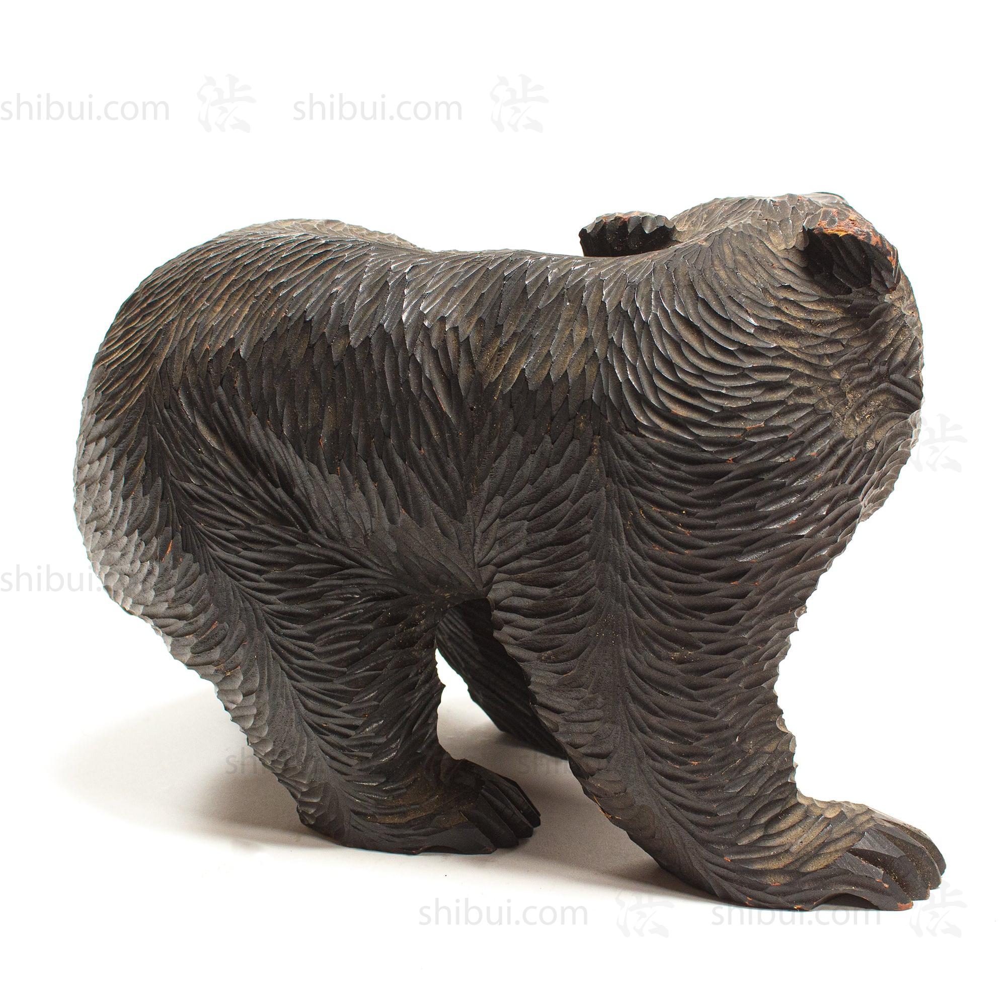 Kibori Kuma | Hand Carved Wood Bear | Japanese Hand Carved Ainu Bear - Image 3