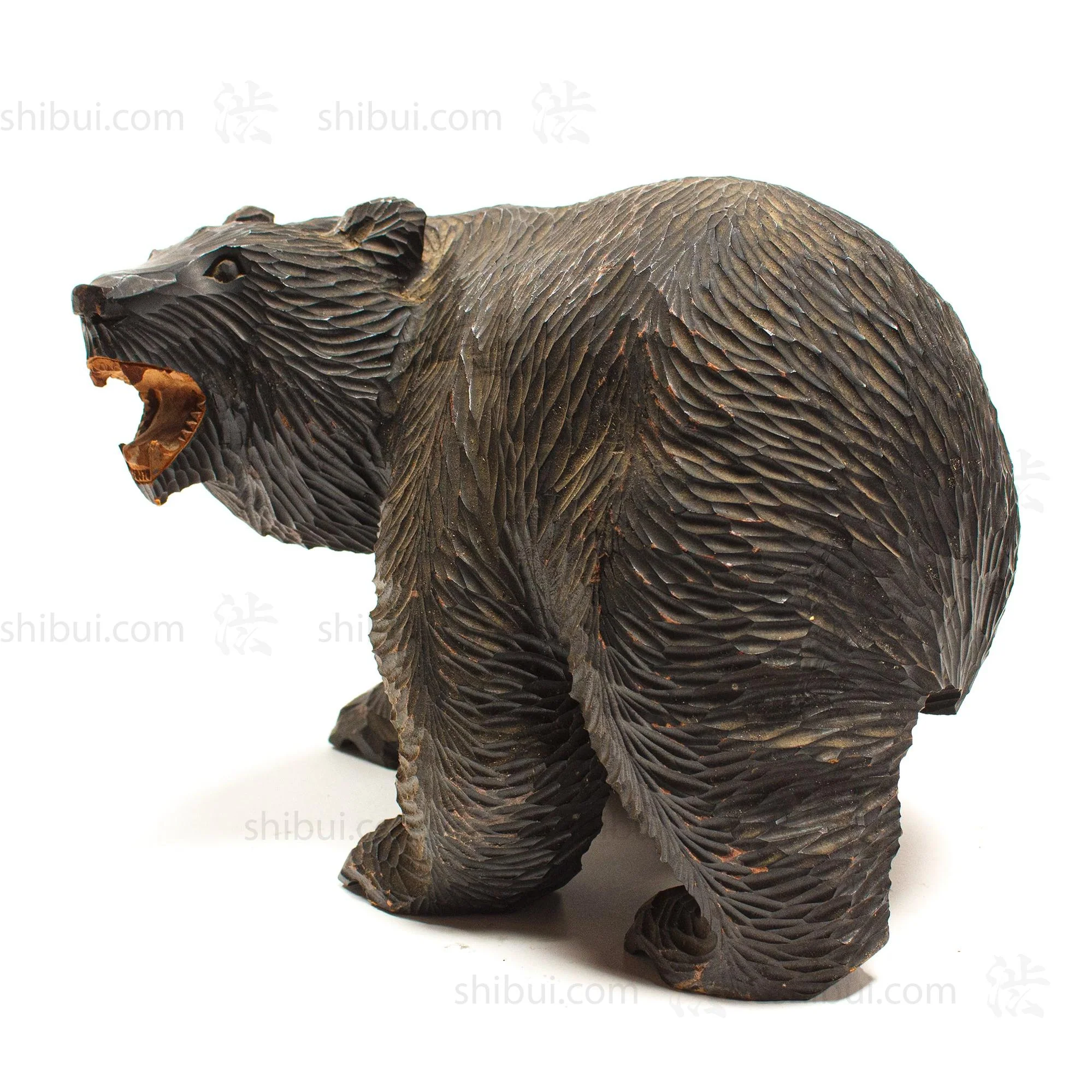 Kibori Kuma | Hand Carved Wood Bear | Japanese Hand Carved Ainu Bear - Image 4