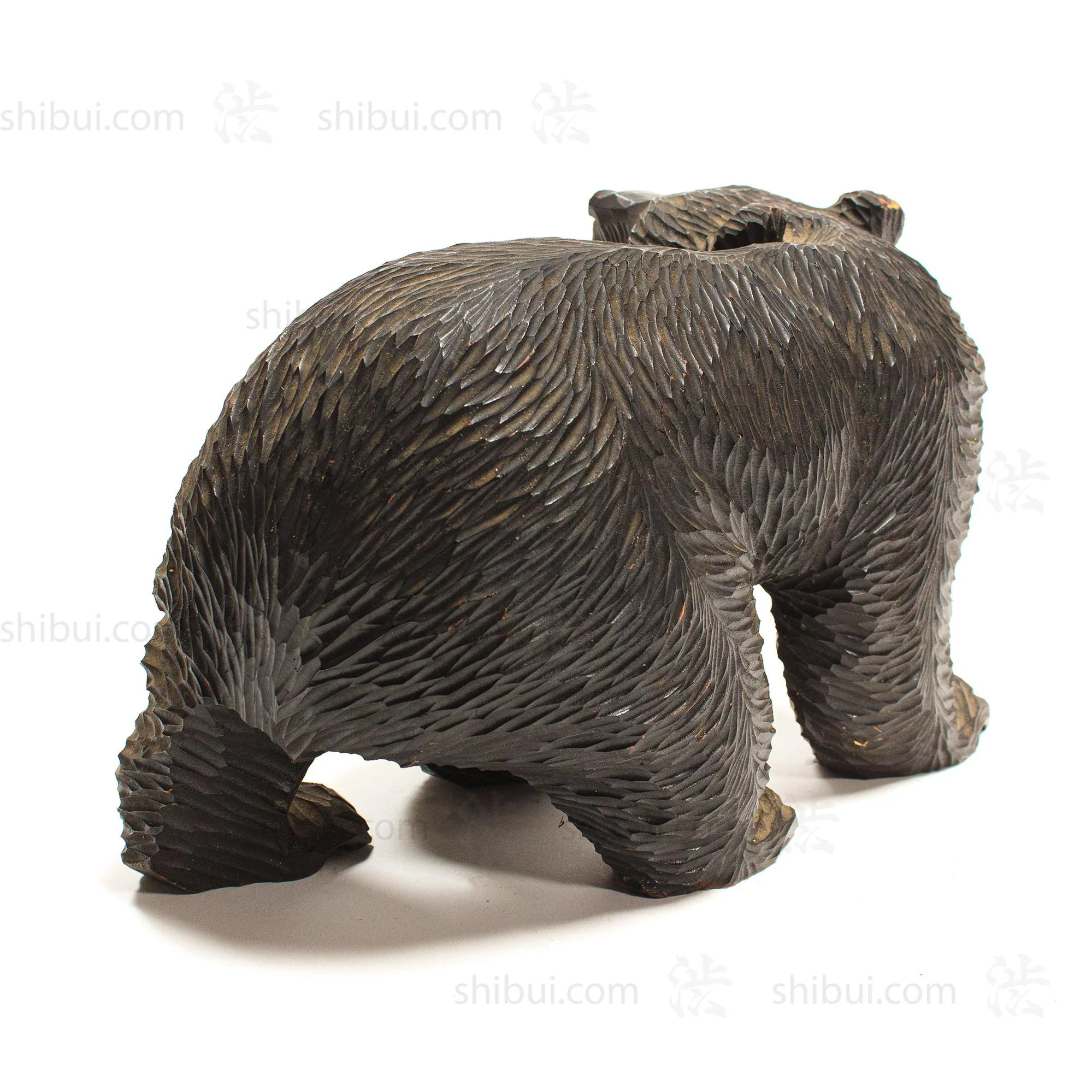 Kibori Kuma | Hand Carved Wood Bear | Japanese Hand Carved Ainu Bear - Image 5