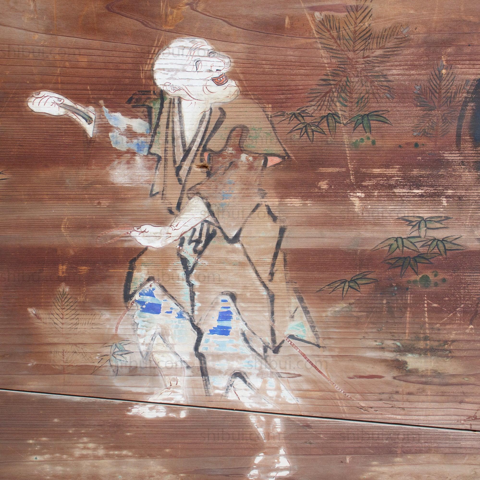 Very Large Japanese Antique Hand-painted Tenjin Ema - Image 4
