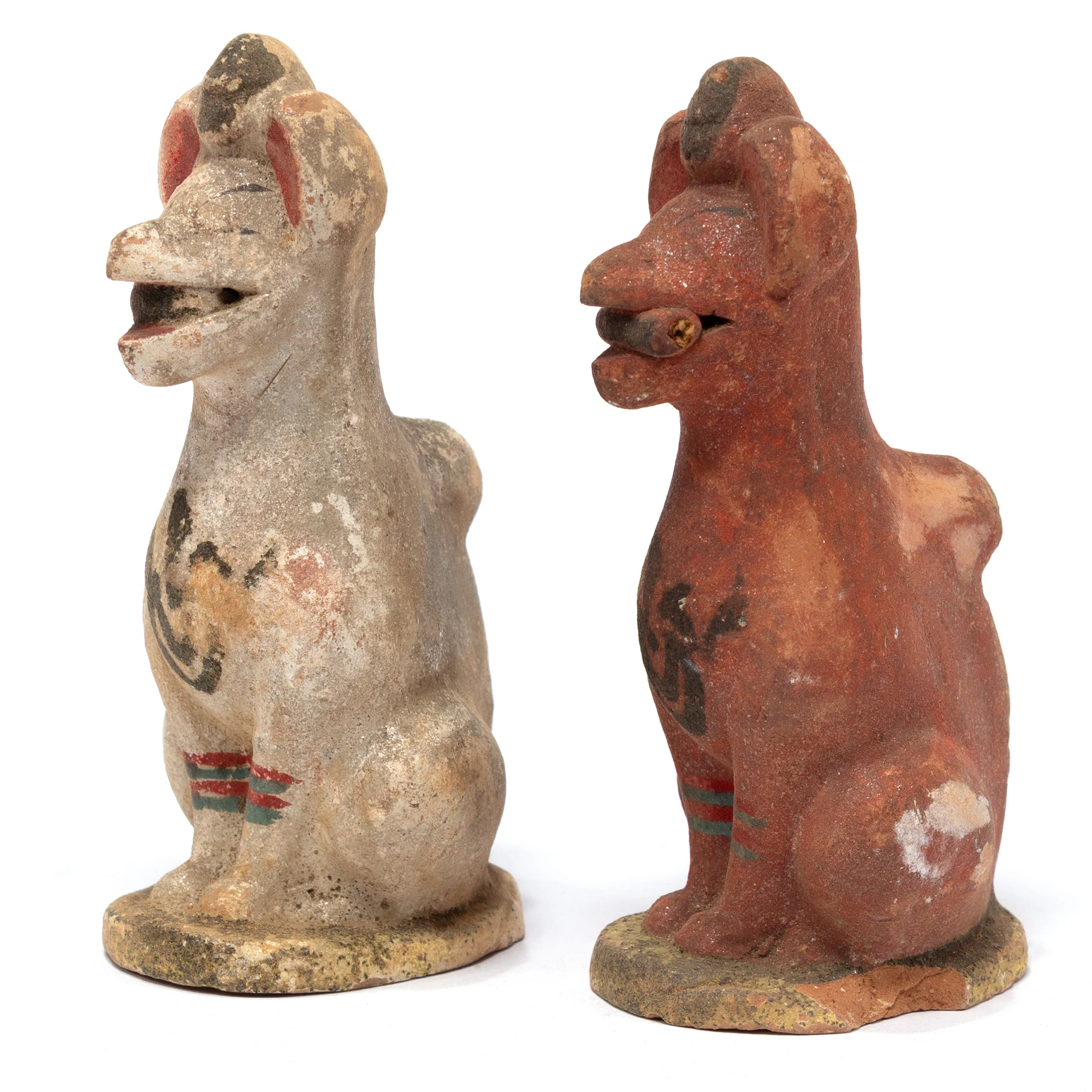 Pair of Ceramic Inari Foxes - Image 2