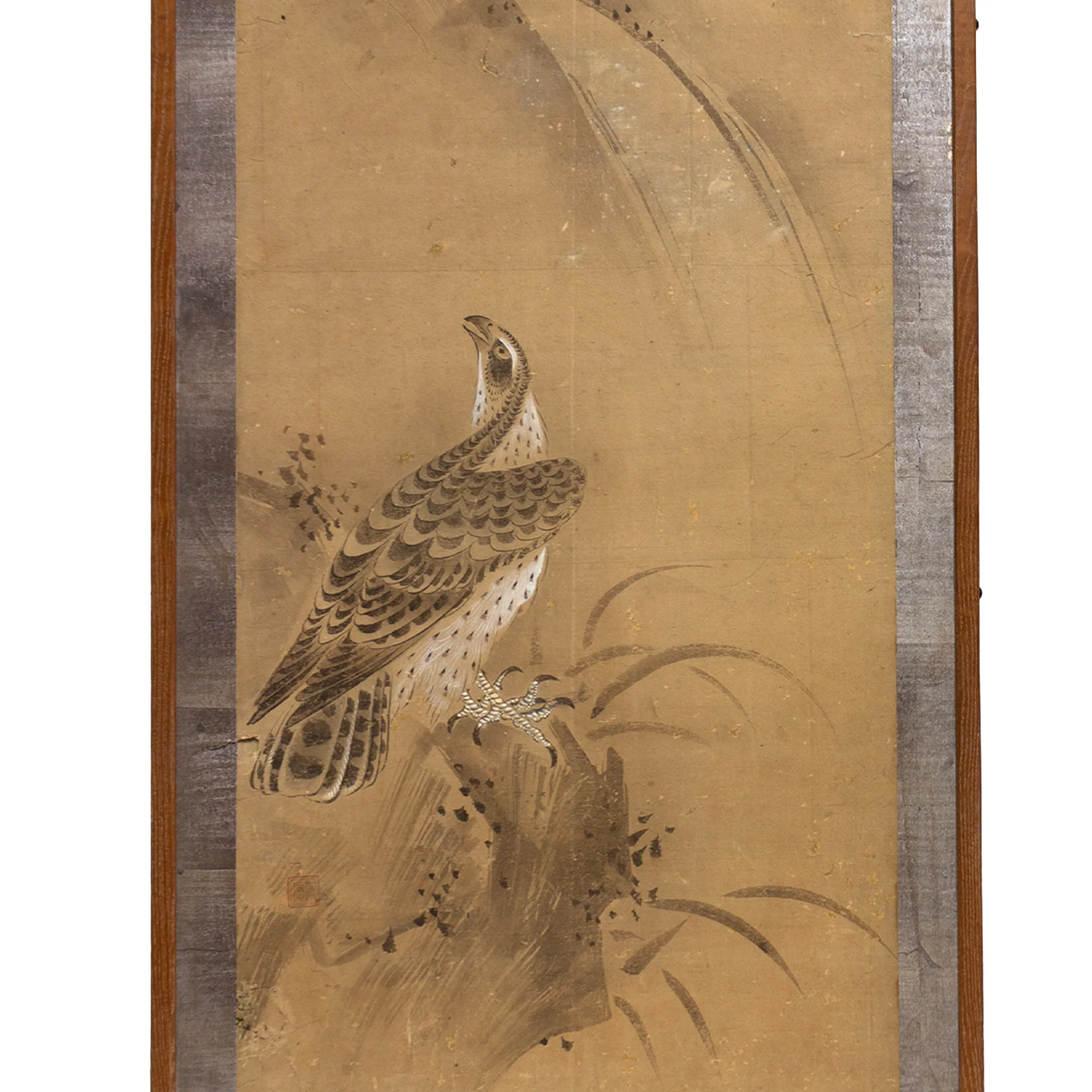 Pair of Mounted Hawk Paintings - Image 3