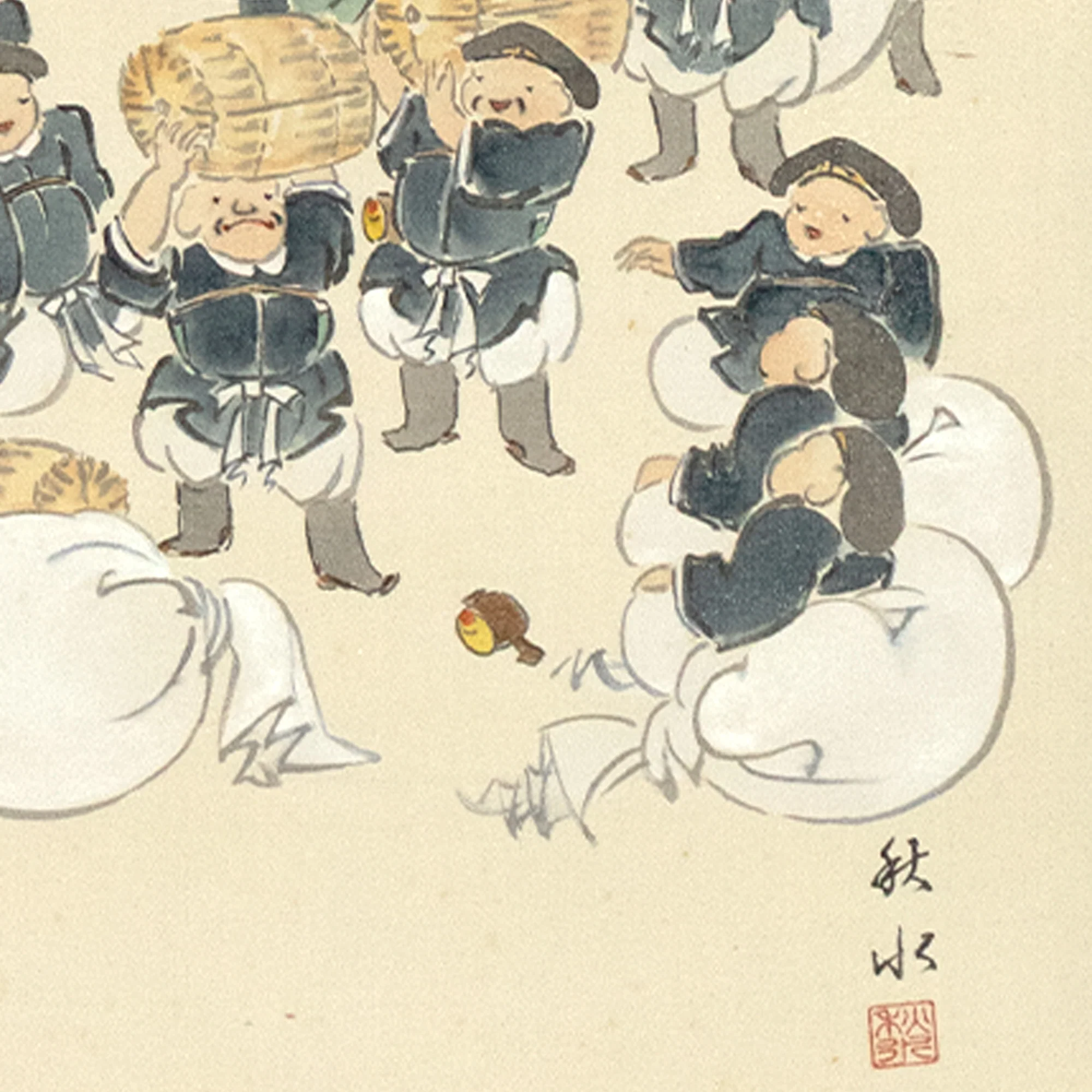 Pair of Scrolls Depicting Daikoku and Ebisu - Image 11