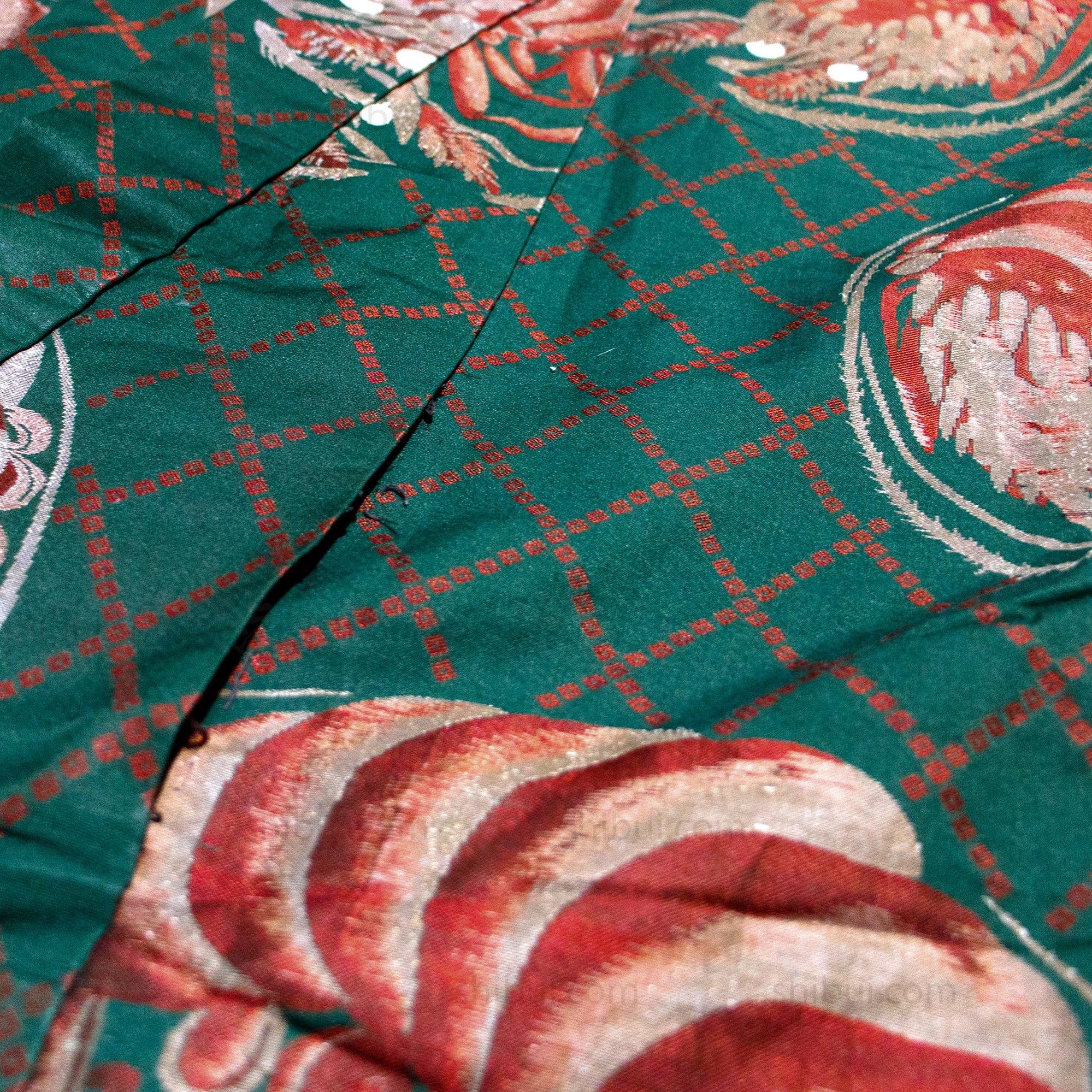 Lobster Uchikake | Japanese Antique Quilted Kimono - Image 6