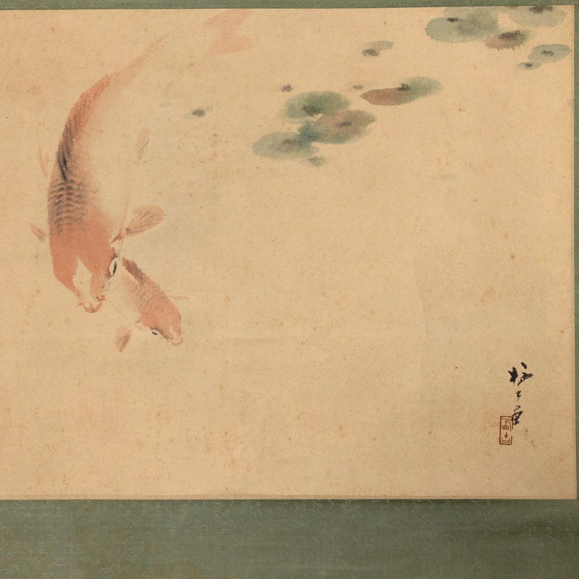 Red Koi Kakejiku - Hanging Scroll - Image 6