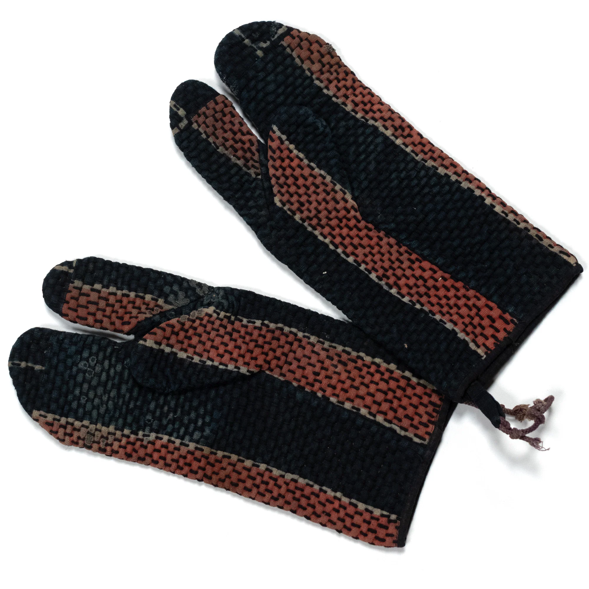 Sashiko Quilted Japanese Fireman's Gloves - Image 2