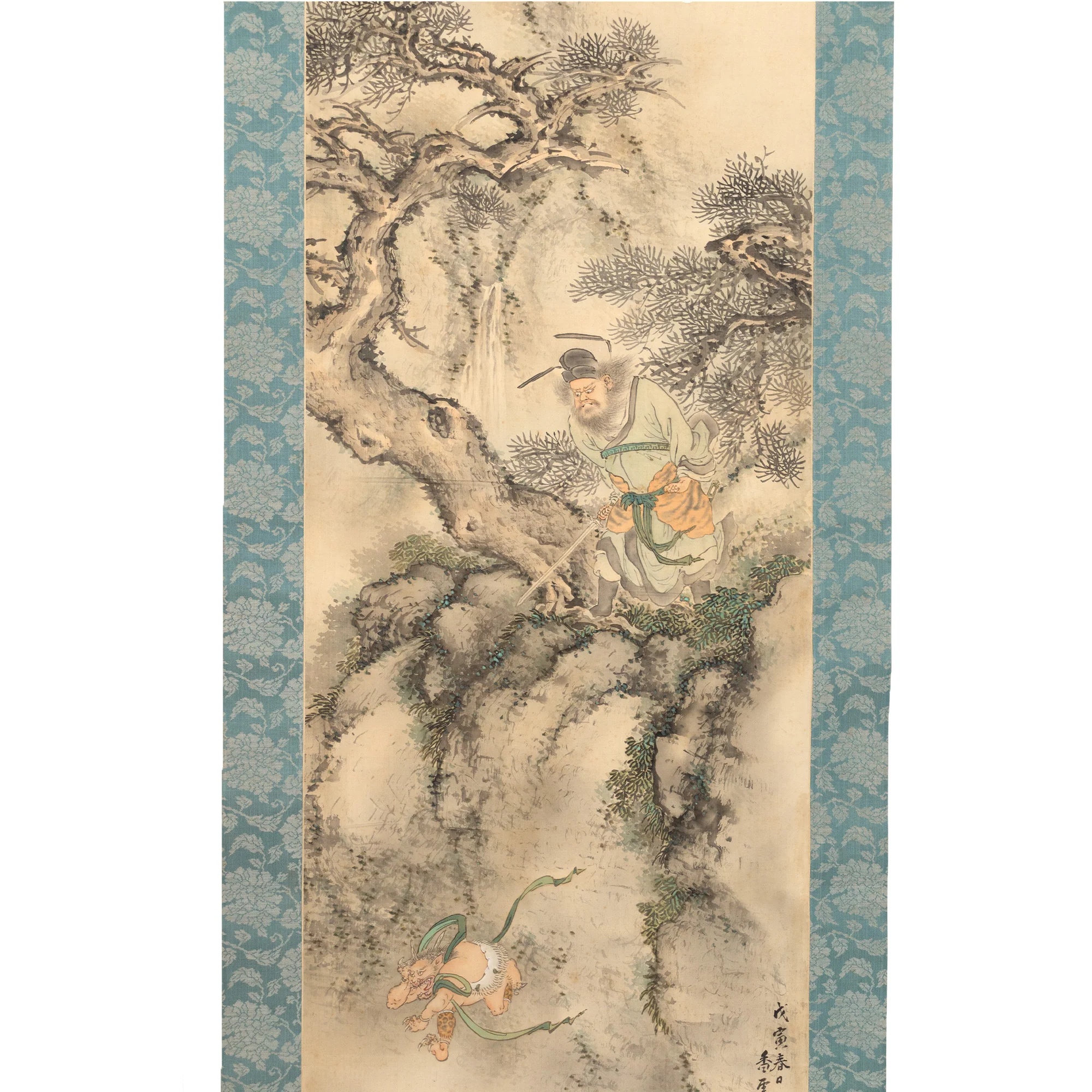 Shoki and Demon in the Mountains Scroll - Image 2