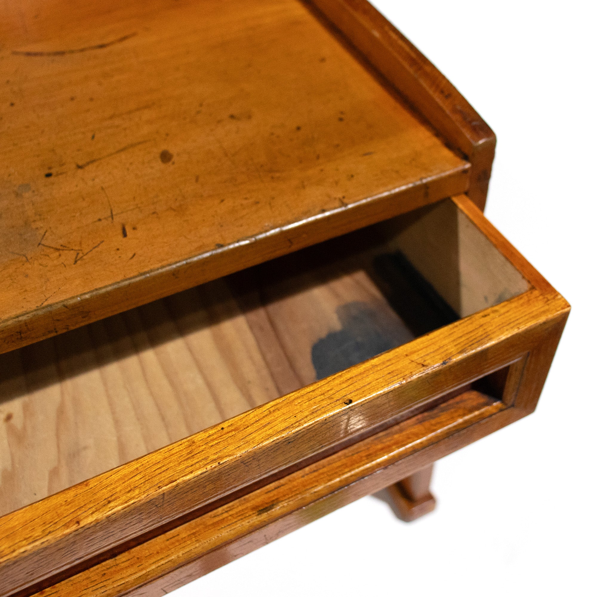 Takayama Keyaki Wood Low Desk - Early 20th Century Writing Table - Image 3