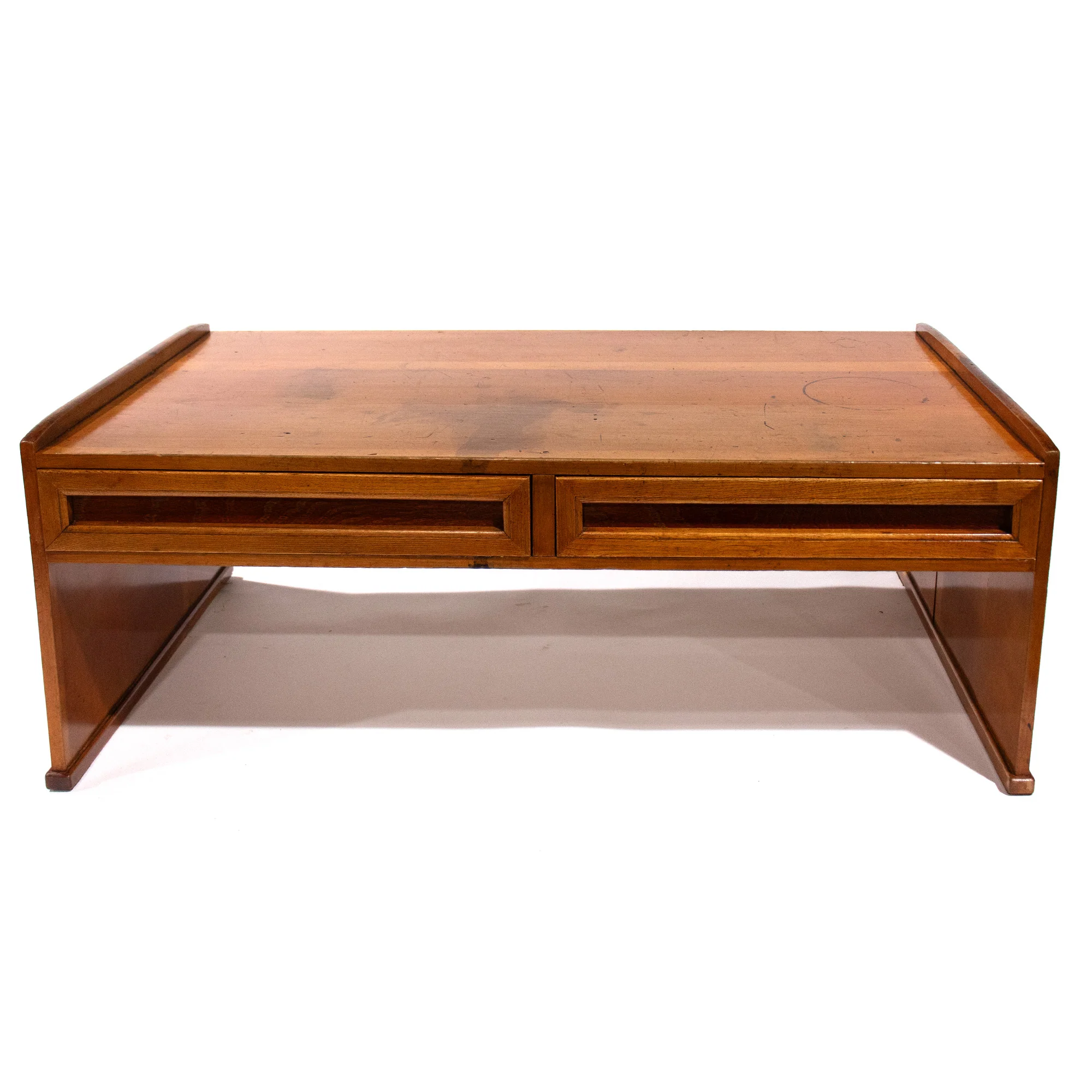 Takayama Keyaki Wood Low Desk - Early 20th Century Writing Table - Image 4