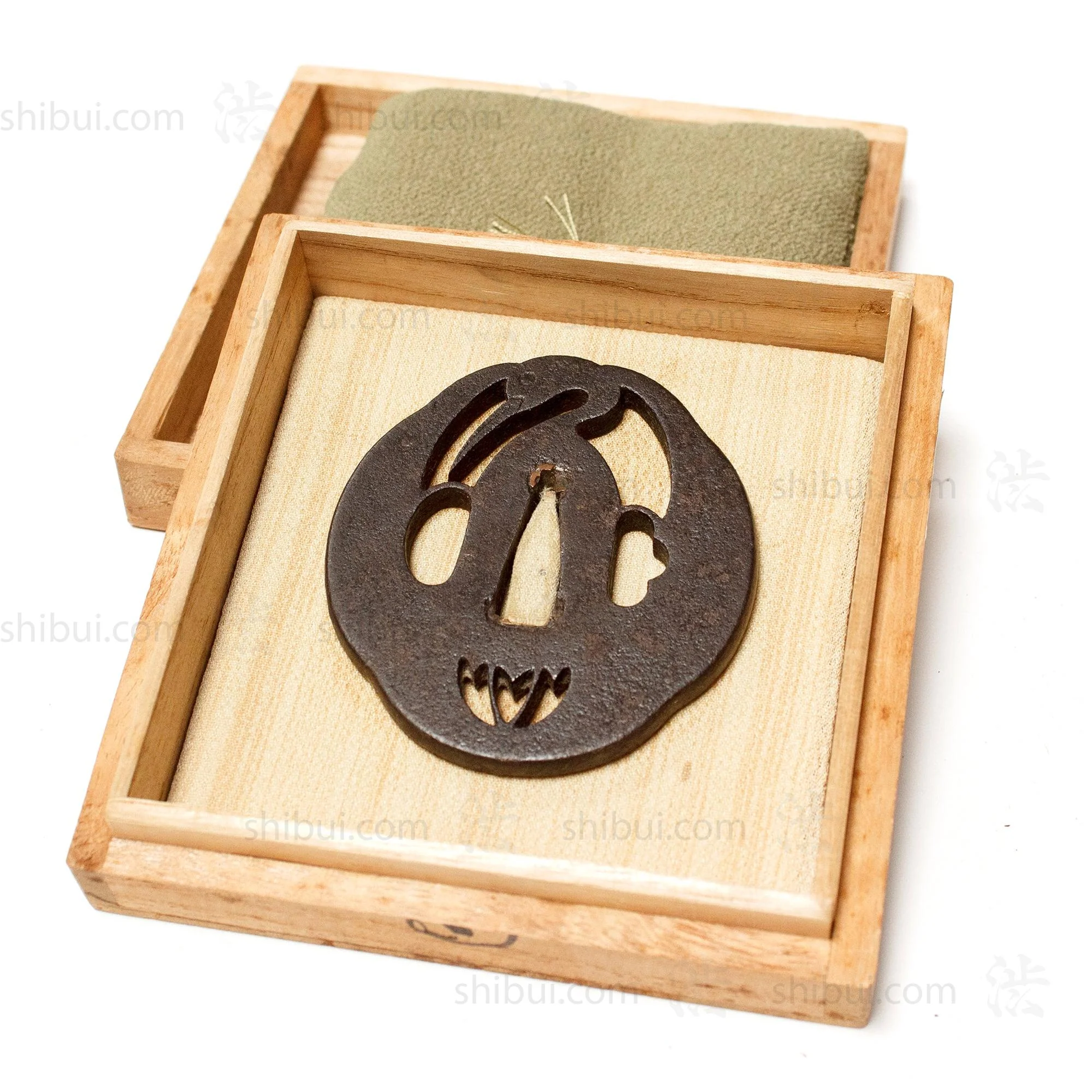Antique Tsuru Tsuba | Japanese Crane Sword Guard - Image 2